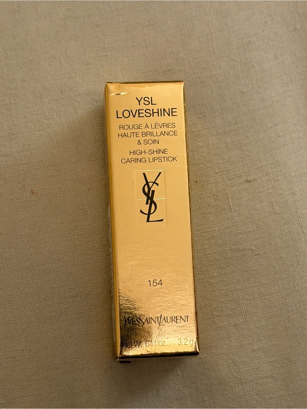 YSL Loveshine High-Shine Caring Lipstick 154 Love Berry - dark pink